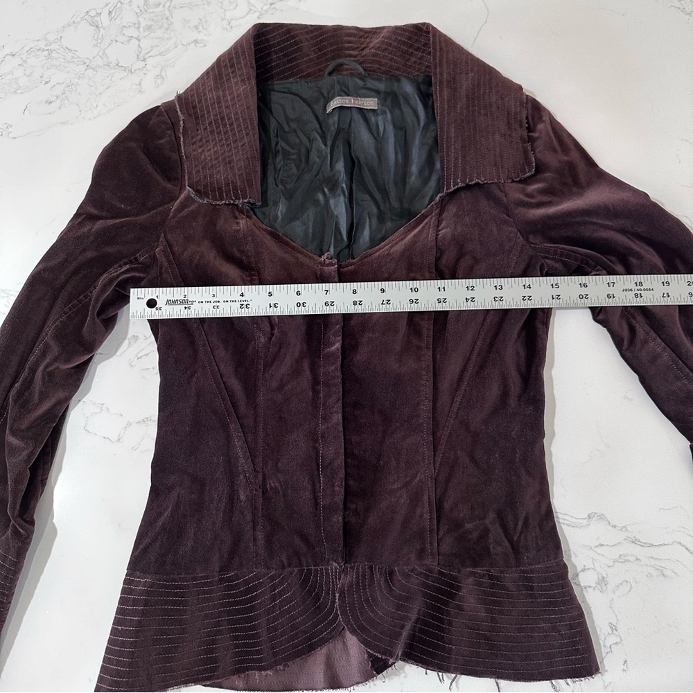 Easton Pearson Velvet Blazer in Deep Brown - Picture 9 of 14